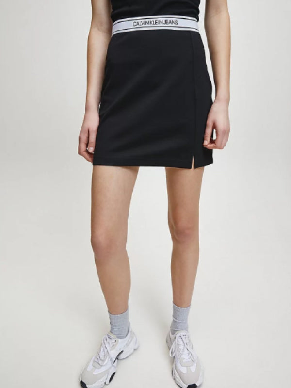 Logo Elastic Milano Mini Skirt CK Black / L