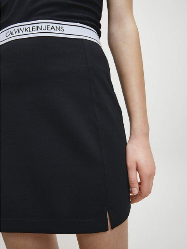 Logo Elastic Milano Mini Skirt CK Black / L