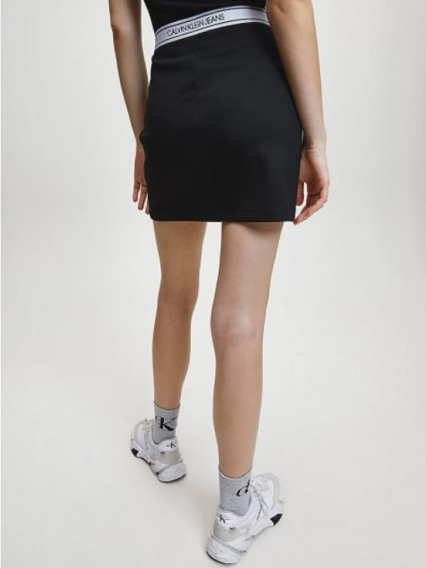 Logo Elastic Milano Mini Skirt CK Black / L