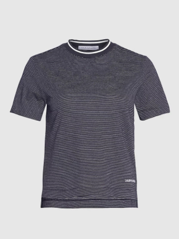 Metallic Stripe Ss Tee CK Black / L