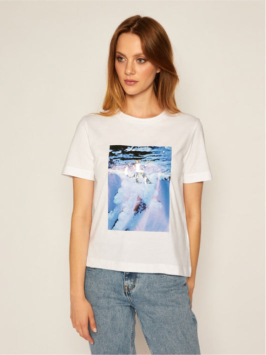 Water Photo Graphic Tee Bright White / L