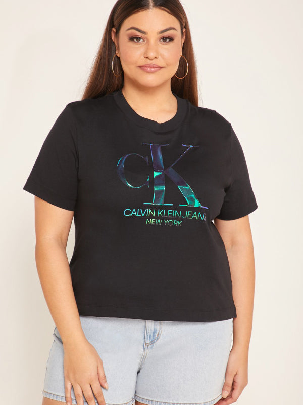 Plus Iridescent Ck Straight Tee CK Black / XL