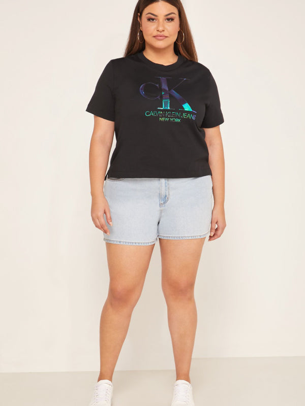 Plus Iridescent Ck Straight Tee CK Black / XL