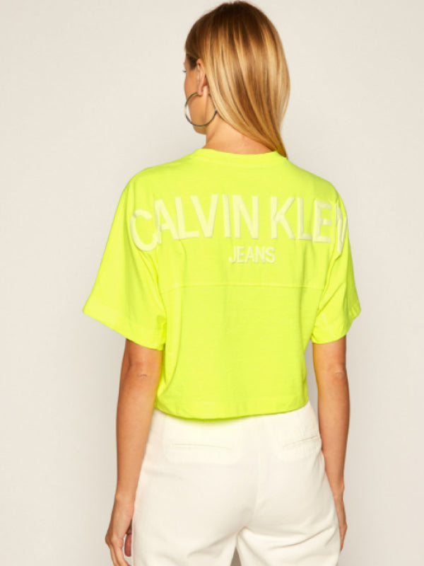 Puff Print Back Logo T-Shirt Safety Yellow / L