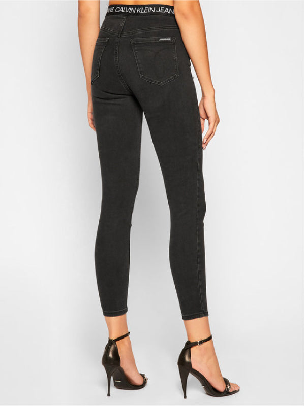 High Rise Super Skinny Ankle BB103 - BLACK WAISTBAND / NI31