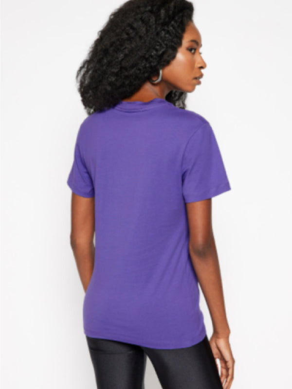 Glitter Monogram Tee Gentian Violet / L