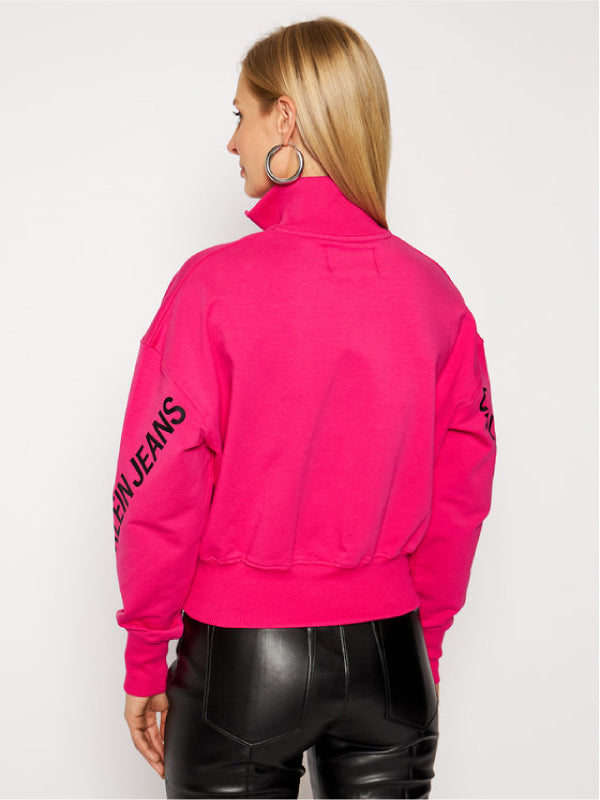 Stretch Innovation Mock Neck Zip Party Pink / L