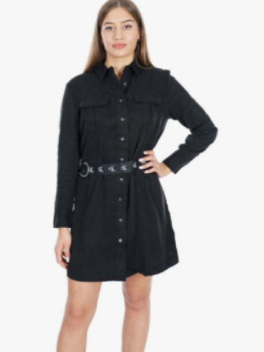 Utility Shirt Dress CK Black / L