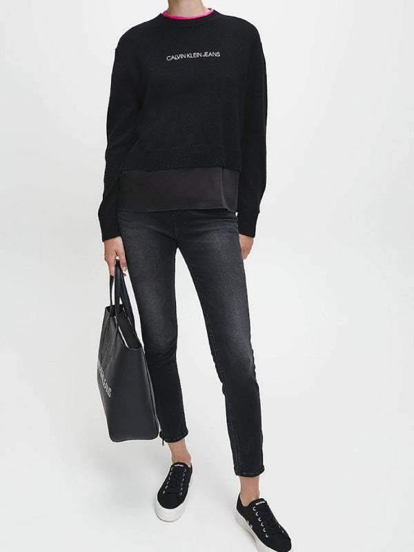 Mixed Media Cn Sweater CK Black / L