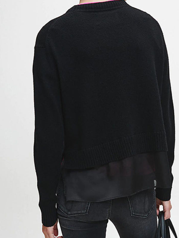 Mixed Media Cn Sweater CK Black / L