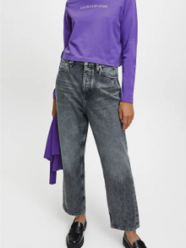 Shrunken Inst Modern Ls Tee Gentian Violet / L