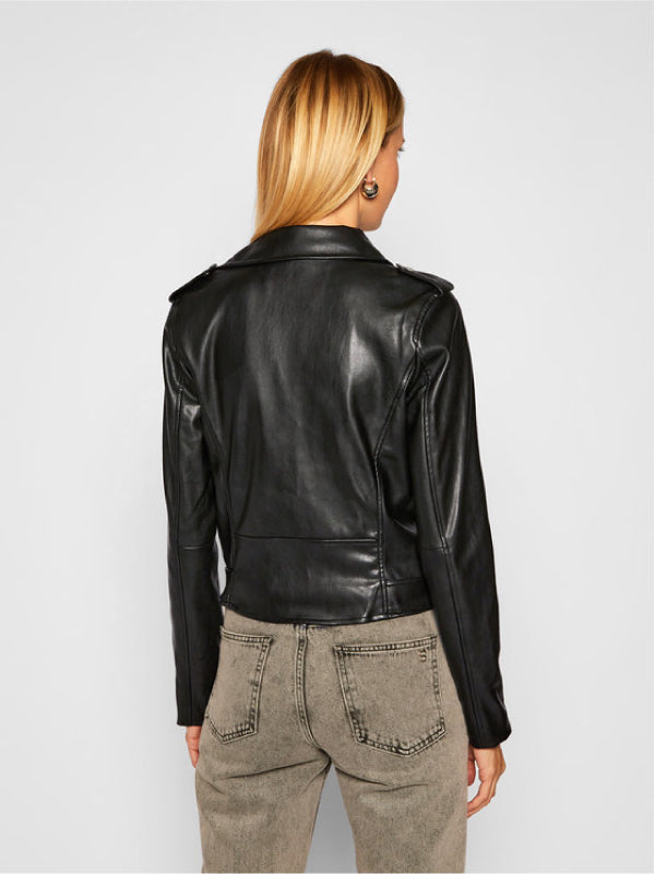 Faux Leather Jacket CK Black / L