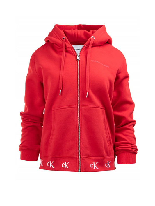 Ck Logo Trim Zip-Through Red Hot / L