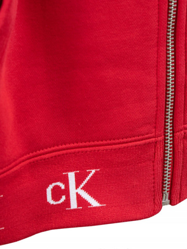 Ck Logo Trim Zip-Through Red Hot / L