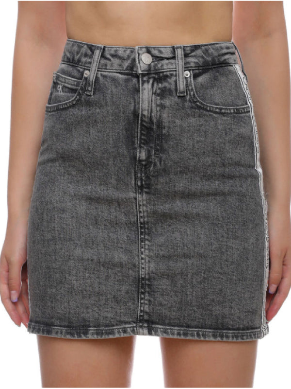 High Rise Mini Skirt Denim Grey / NI30