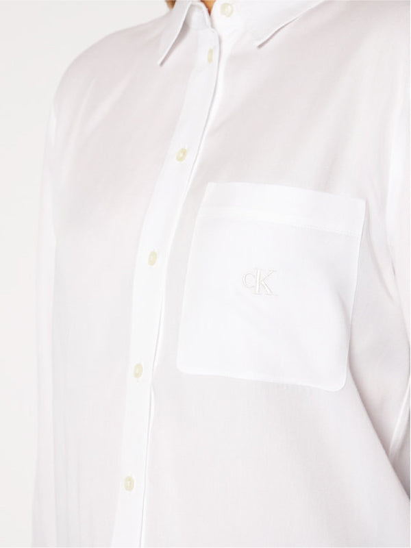 Easy Drapey Shirt Bright White / L