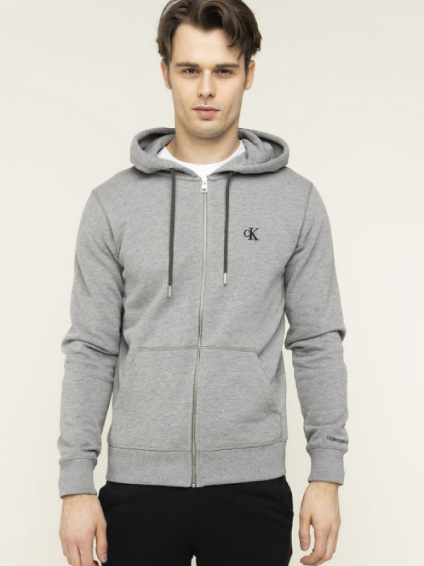 Ck Essential Reg Zip Through Mid Grey Heather / L