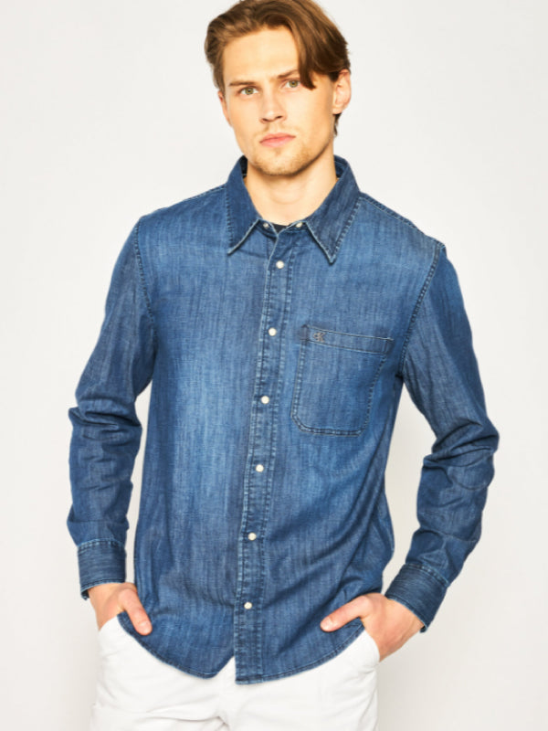 1 Pkt Shirt DA041 DARK BLUE / L