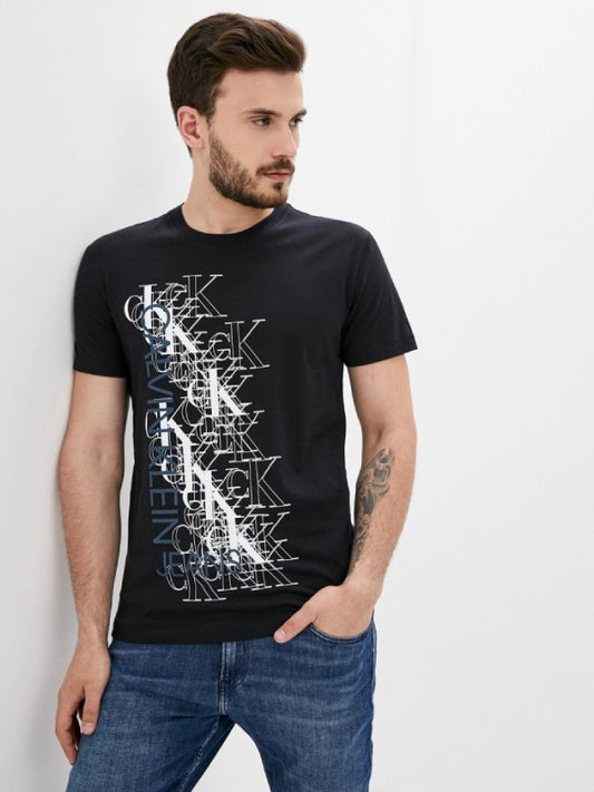 Outlined Monogram Pop Reg Tee CK Black / L