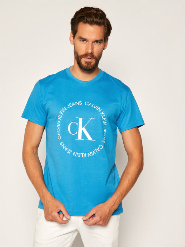 Ck Round Logo Reg Tee Coastal Blue / L