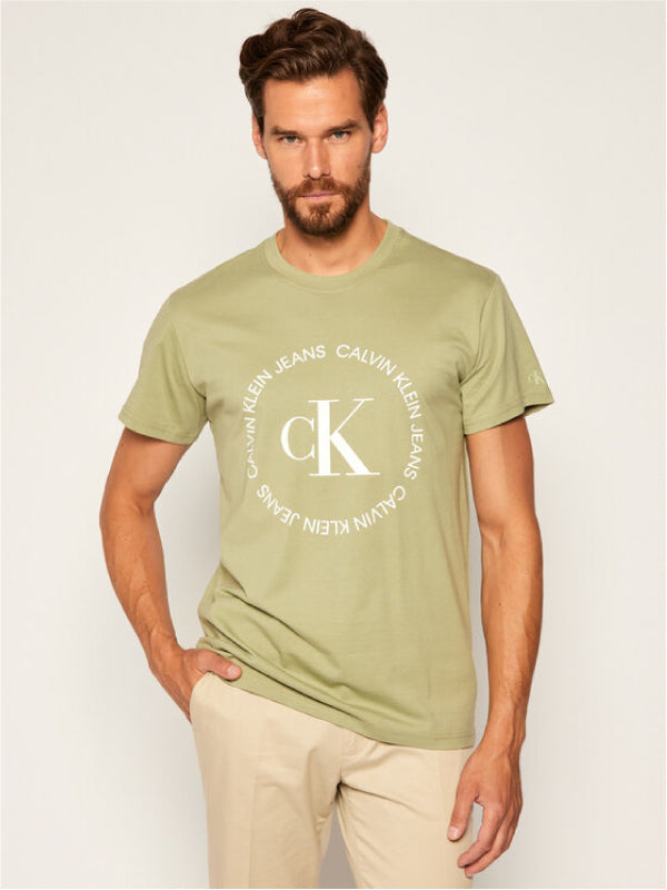 Ck Round Logo Reg Tee Earth Sage / L