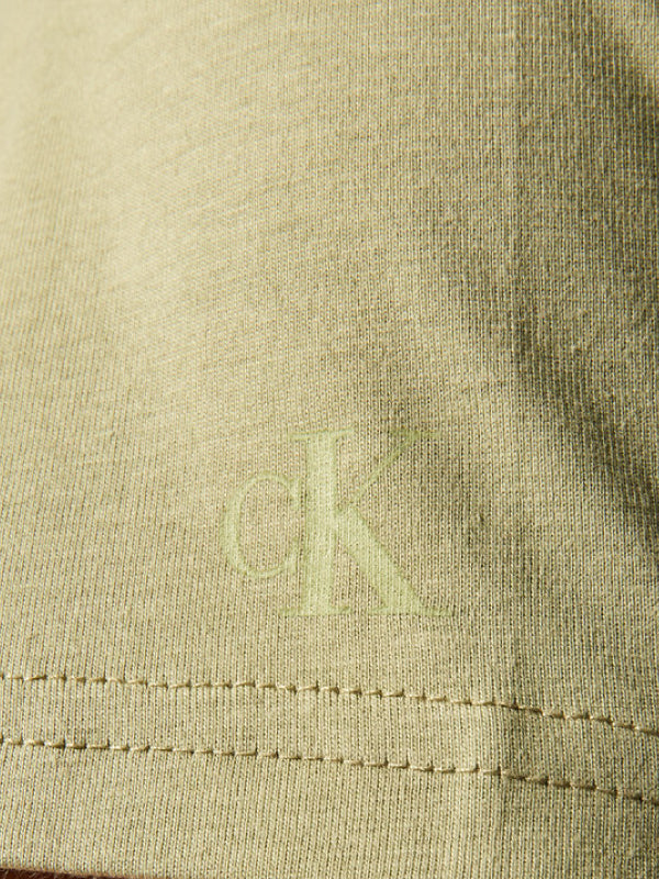 Ck Round Logo Reg Tee Earth Sage / L