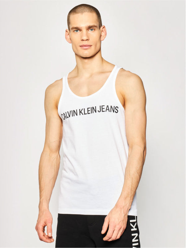 Institutional Logo Reg Tank Bright White / L