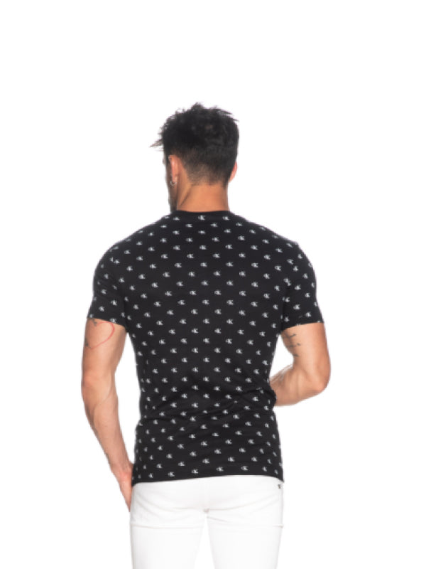 Ck Aop Slim Tee CK Black/white / L