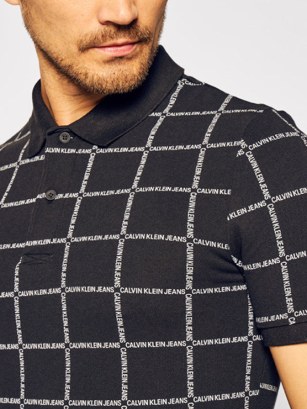 Grid Aop Polo CK Black / M