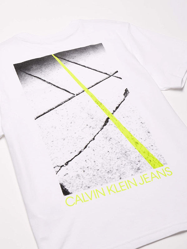 Skater Photo Neon Tee Bright White / L