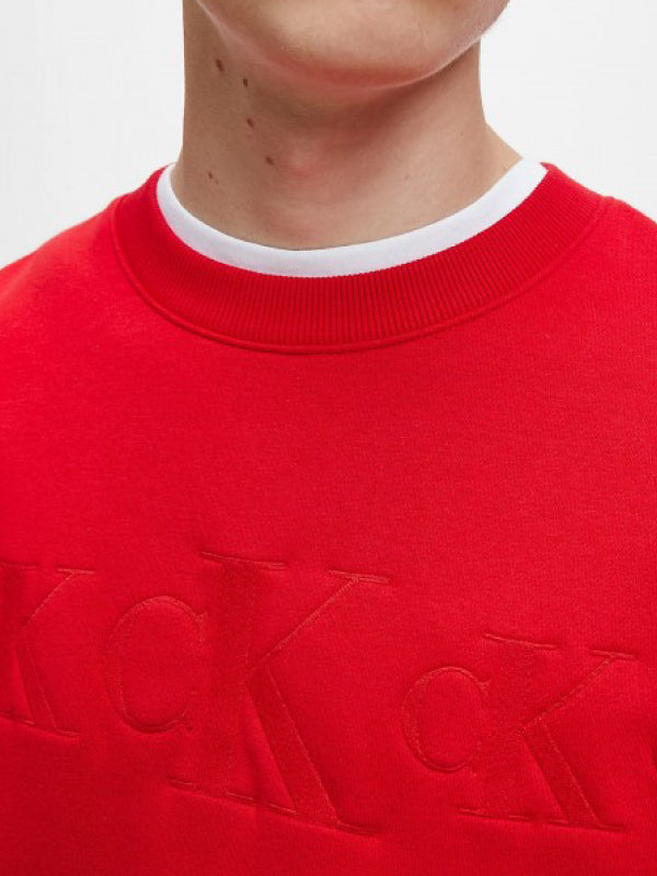 Ck Eco Crew Neck Red Hot / L