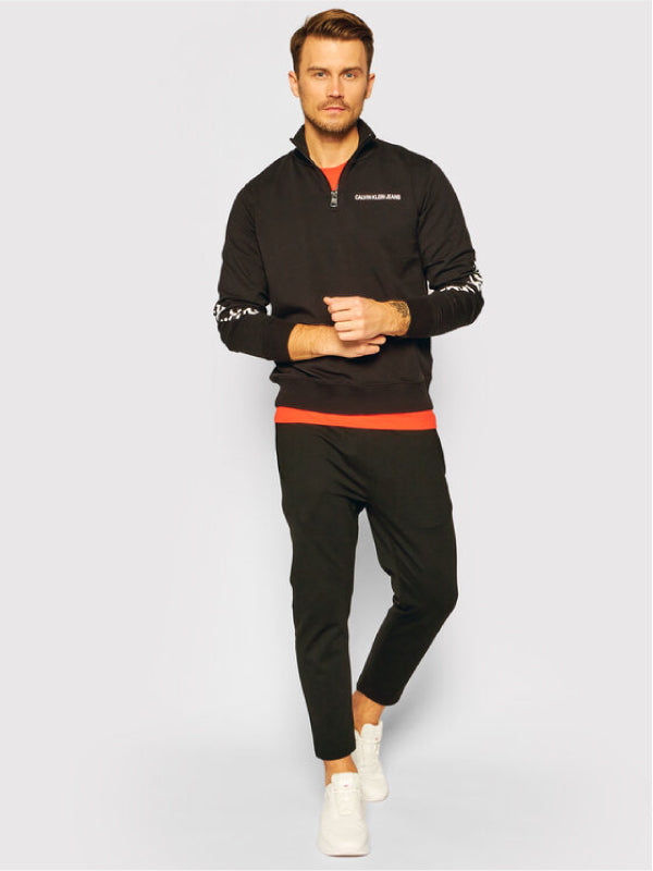 Stretch Logo Half Zip CK Black / L