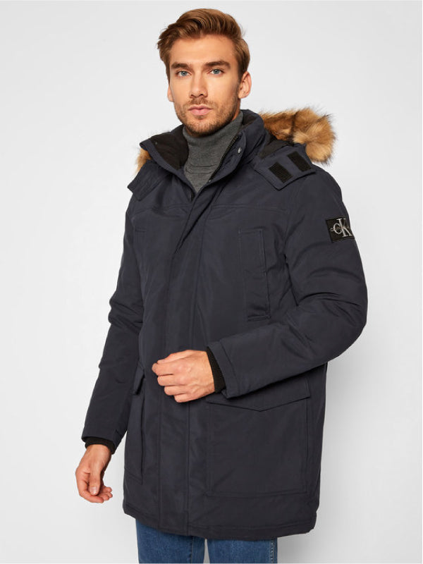 Fur Trimmed Down Parka Night Sky / L