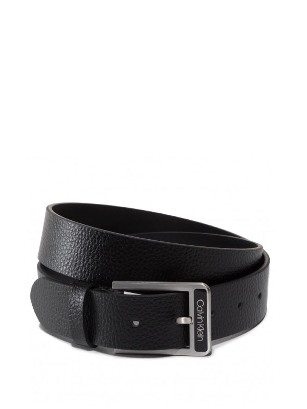 35Mm Enamel Buckle Pebble Belt BLACK / 100