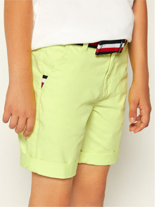 Essential Belted Chino Shorts Safety Yellow / 10