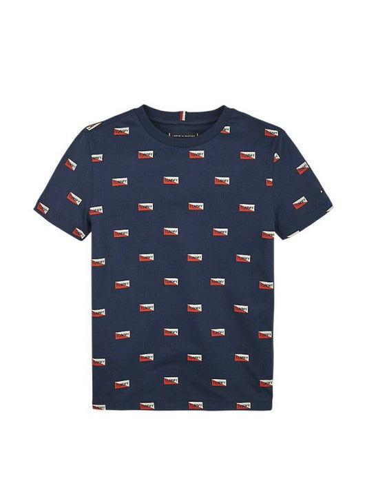 Printed Shields Tee S/S Twilight Navy 654-860 / 10