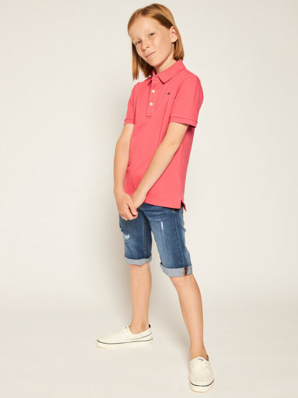 Essential Tommy Reg Polo S/S Light Cerise Pink / 10