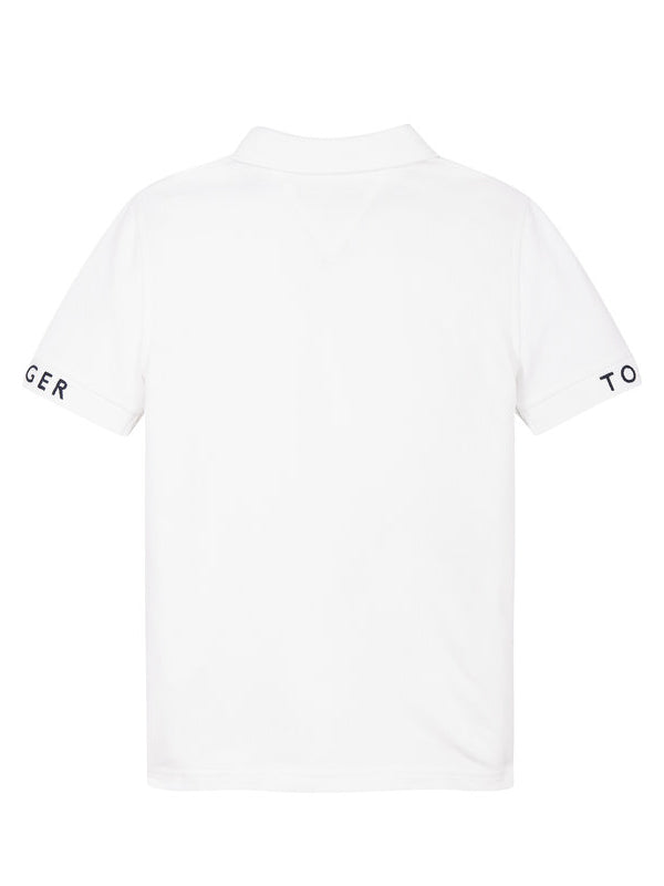 Sleeve Text Polo S/S White 658-170 / 10