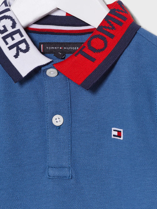 Intarsia Collar Polo S/S Audacious Blue 329-710 / 10