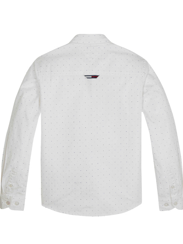 Mini Print Hilfiger Shirt L/S White 658-170 / 14