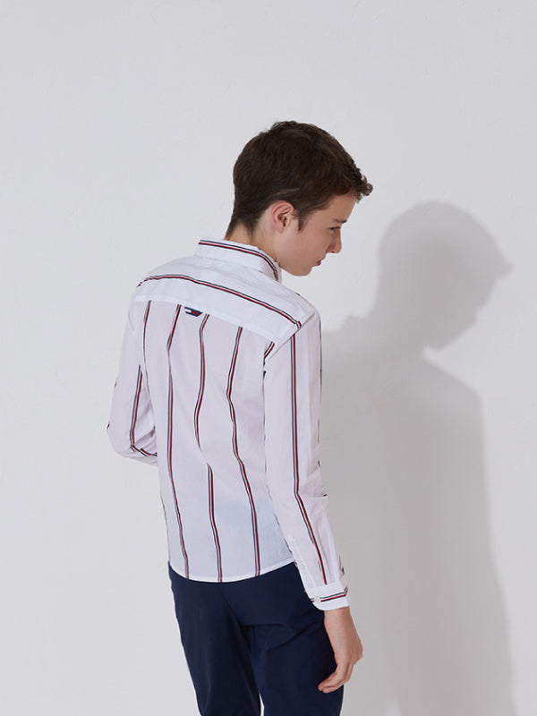 Global Stripe Shirt L/S White / 10