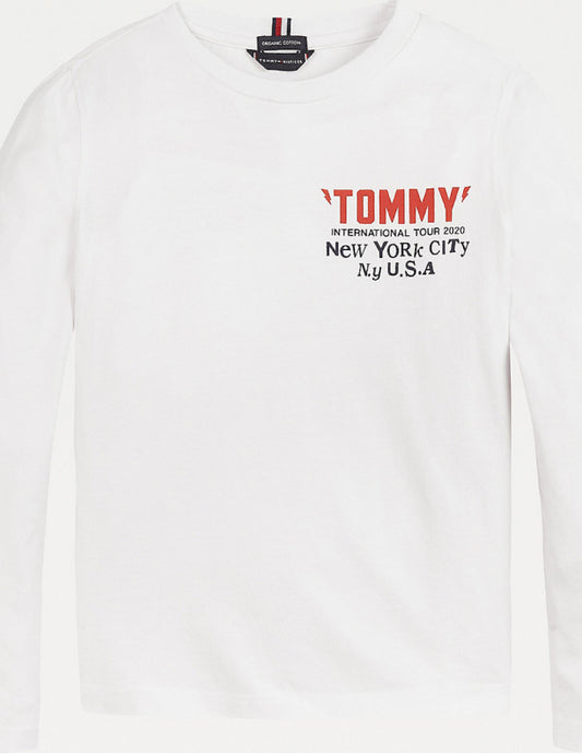 Tommy On Tour Tee L/S White / 10