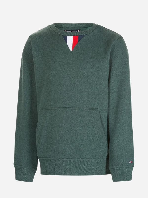 Global Detail Melange Sweatshirt Rural Green / 10