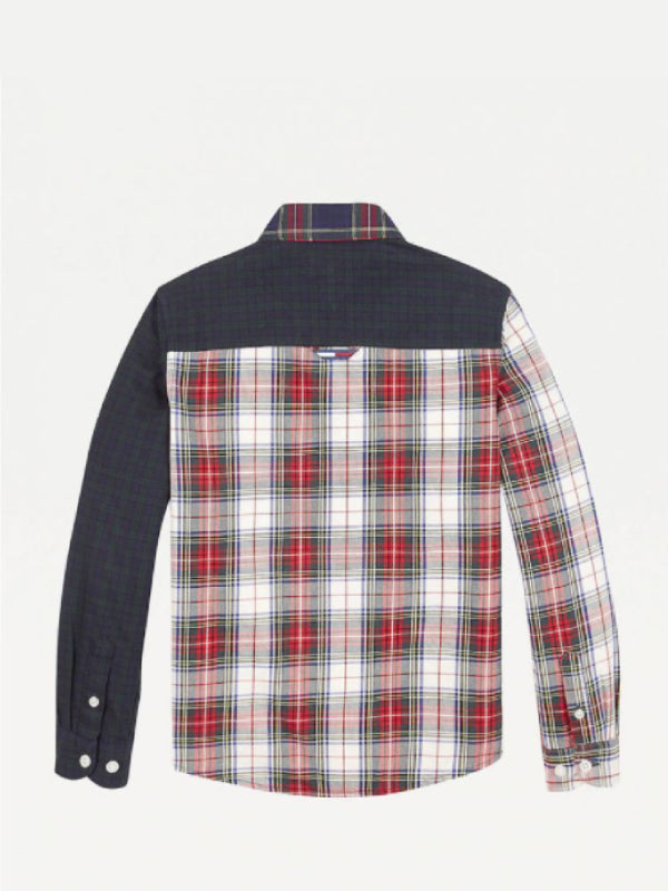 Mixed Check Shirt L/S Twilight Navy/Vintage Blue / 10