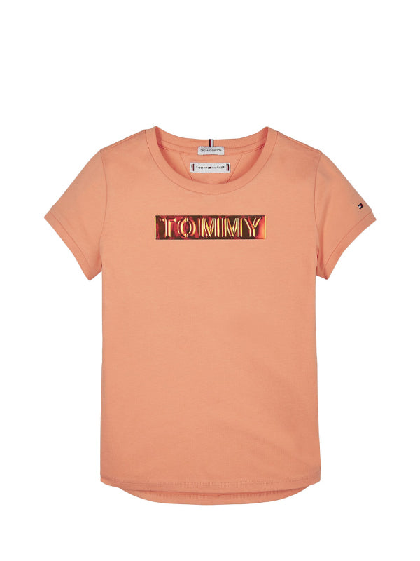 Tommy Foil Label Tee S/S Melon Orange / 10