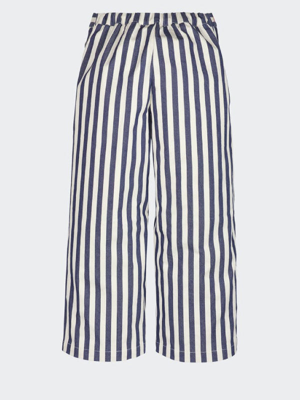 Stripe Wide Leg Pants Bright White/ Twilight Navy / 7