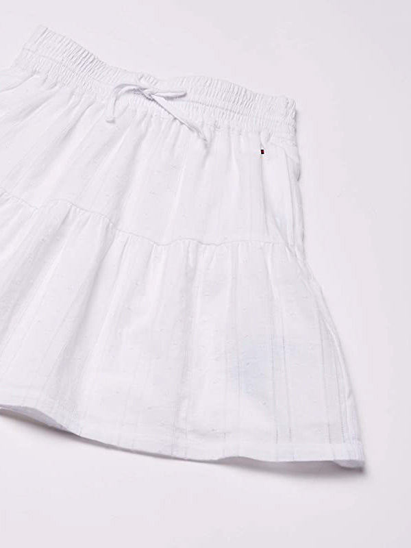 Floaty Dobby Skirt White / 10