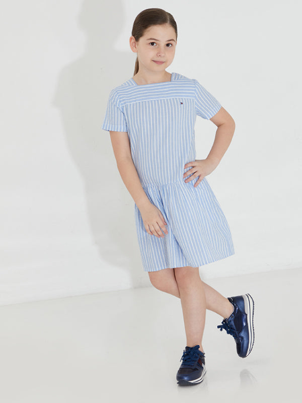 Ithaka Stripe Dress S/S Calm Blue / 10