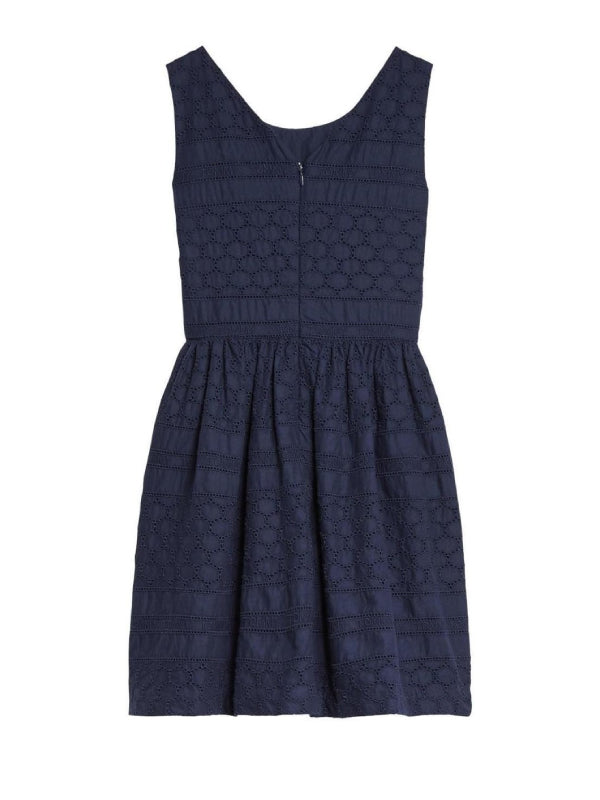 Broderie Anglaise Dress Slvls Twilight Navy / 10