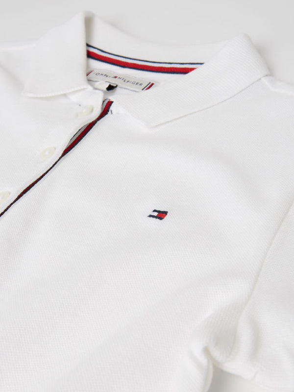 Global Stripe  Polo Dress S/S White / 4